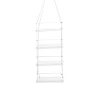 Clear Hanging Wall Shelves with Rope, Window Plant Shelf, Plastic Storage Shelf Plant Display, Acrylic Indoor Floating Plant Storage Holders for Living Room Kitchen, Bathroom Over The Toilet(4 layers)