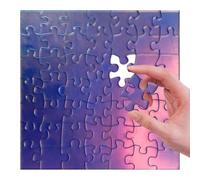 Clear Hard Puzzle Jigsaw - Tricky Transparent Acrylic Brain Teaser, 49pcs Impossible Mind Challenge Game | Crazy Puzzle Toy Adults Children Kids Educational Logic Training Stress Reliefs Giftts Idea