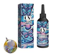 Clear Hard UV Resin | High Gloss UV Curing Epoxy Resin - 100g High Gloss Resin Glue Clear Dried Flowers Crystal Drip UV Glue for Handmade Jewelry, Casting and Coating