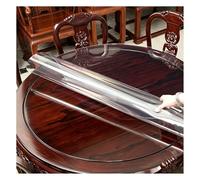 Clear Heavy Duty Table Protector Crystal PVC Durable,Plastic Round Table Top Protector for Circle Glass Furniture Coffee End Bed Sofa Side Corner,1.3mm,Diameter 60cm