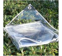 Clear Heavy Duty Waterproof Tarpaulin 420 g m² Transparent PVC Tarp with Eyelets Tear Resistant Outdoor Cover for Garden Camping and Construction Use