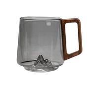 Clear High Borosilicate Glass Mugs with Elegant Walnuts Handle Decorative Cup Perfect for Espressos Cocktails Green Clear