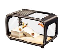 Clear HIPS+AS Fish Cistern with Detachable Lid Space Efficient Plan for Marine Bushes and Decorative Home Scaping Smart Feeding Structure Marinepark