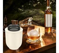 Clear Ice Cube Maker,2.5" Ball Large Clear Ice Ball Mould Easy to Pop Out,Reusable Round Balls Silicone Moulds for Cocktails,Bourbon,Drinks