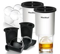 Clear Ice Cube Maker, 2.5 Inch Stainless Steel Crystal Large Clear Ice Ball Maker, Silicone Ice Cube Mold for Cocktails, Drinks & Bourbon, Whiskey Gifts for Men (2 Pack)