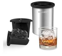 Clear Ice Cube Maker - 2" Trump - Stainless Steel Clear Ice Maker - Compact Design - for Old Fashioned Whiskey Gifts, Cocktail, Bourbon