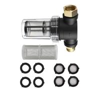 Clear Inline Hose Filter with Removable Meshes Screen for High Pressure Washer Pumps Protective Sediment Prevention Part Rustproof Pressure Washer Inlet Screen