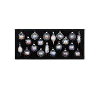 Clear Iridescent Glass Baubles