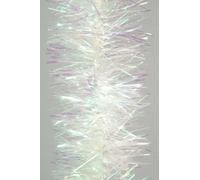 Clear/Iridescent Thick Shiny Tinsel Garland - 2.7m x 100mm