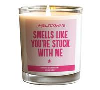Clear Jar Vanilla Scented Candle - Smells Like You’re Stuck with Me | 30cl Soy Wax Candle with Cotton Wick, Funny Home Décor