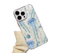 Clear Jellyfish Blue Jelly Fish Ocean Beach Custom Compatible With iPhone 7 7S 8 Plus SE 2020 XR XS Max X 11 12 13 14 15 16 16E Pro Max Plus Mini Bumper Case Design Name Protective Cover Silicone