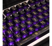 Clear Keycaps, Fog Translucent Keycap, Cherry Profile Backlit Keyboard Keycaps Set, Custom Shine Through Key Cap for 60% 65% 75% 100% MX Switches Mechanical Gaming Keyboards(155 Keys, Magic)
