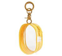 Clear Keychain Bag - Clear PVC Case, Mini Doll Storage Bag, Zipper Display Holder, Travel Organizer | Clear Keychain Bag with Secure, multicoloured, Mango yellow, See description