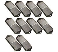 Clear Large Rectangle Front White Reflector Pack of 10 Trailer Fence Post TR070