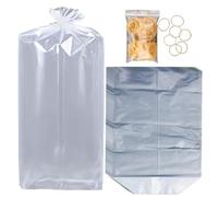 Clear Leak-Proof Aquarium Transport Bags, Clear & Transparent, 50X Live Fish Thickened Shipping Bags for Aquariums, Shops, Fishing, Grounds, 11.81x20.47 inches