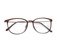 Clear Lens Glasses Men Women Round Plain Lense Glasses TR90 Retro Glasses Plastic Eyeglasses Lightweight Glasses Anti Eye Fatigue Glasses with Metal Hinges for Reading Computer Glasses Eyeglasses
