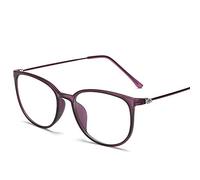 Clear Lens Glasses Men Women Round Plain Lense Glasses TR90 Retro Glasses Plastic Eyeglasses Lightweight Glasses Anti Eye Fatigue Glasses with Metal Hinges for Reading Computer Glasses Eyeglasses