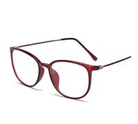 Clear Lens Glasses Men Women Round Plain Lense Glasses TR90 Retro Glasses Plastic Eyeglasses Lightweight Glasses Anti Eye Fatigue Glasses with Metal Hinges for Reading Computer Glasses Eyeglasses