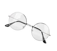 Clear Lens Glasses Vintage Style Spectacles Durable and Comfortable Eyewear for Men Women (Silver)