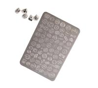 Clear Line Stamping Plate for Manicure Designs, Stainless Steel Mail Theme Engraving, Reflective Finish, Home Studio Use, Portable Pattern Tool Manicure Stamping Plate Love Letter Postmark Etched Card