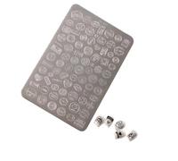 Clear Line Stamping Plate for Manicure Designs, Stainless Steel Mail Theme Engraving, Reflective Finish, Home Studio Use, Portable Pattern Tool Manicure Stamping Plate Love Letter Postmark Etched Card