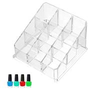 Clear Lipstick Organizer with 9/24/36/40 Compartments, Durable Acrylic Case for Office or Dressing Table, Ideal for Storing and Showing Makeup and Cosmetics.