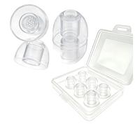 Clear Liquid Silicone Ear Tips with Mesh, Hi-Fi Earbud Replacement Tips
