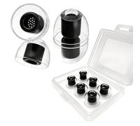 Clear Liquid Silicone Ear Tips with Mesh, Hi-Fi Universal Earbud Tips