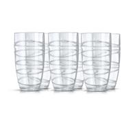 (Clear) LIVIVO Set of 6 Plastic Drinking Tumblers