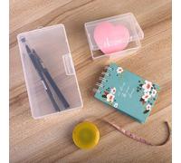 Clear Lockable Plastic Storage Box for Cosmetics and Small Accessories, Dustproof Container for Jewelry, Makeup, Pills, Nails, and Hardware Parts (16X8.8X6cm)
