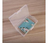 Clear Lockable Plastic Storage Box for Cosmetics and Small Accessories, Dustproof Container for Jewelry, Makeup, Pills, Nails, and Hardware Parts (18.2X8.8X4.5cm)