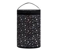 Clear Lotion Cylinder Makeup Bag with Handle Zipper,Heavy Duty Sunscreen Travel Beach Cosmetic Bag,Waterproof PVC SPF Toiletry Bag for Women Girls, 04Black