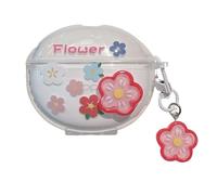 Clear Lovely Mini Flower Pattern Case with Pendant Cover Accessories Case for Oppo Enco Air3i