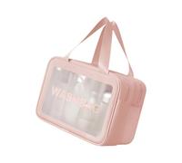 Clear Make Up Bag Large Capacity Cosmetic Waterproof Wash White Handheld Toil Tool Storage Handheld Toilet Travel Cosmetic Laundry with Large Capacity, a, M, Mass Beauty