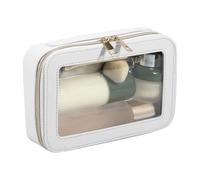 Clear Makeup Bag - Clear PVC Case, Carrying Pouch, Beautyholder Splash Resistant Pouch, Reinforced Ziptrack Organization Kit | For Women, beige, Se référer à la description, Refer to description