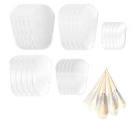 Clear Makeup Brush Protective Covers, 20pcs Makeup Brush Holder Travel, 5 Sizes EVA Make up Brush Protector, Dustproof Waterproof Cosmetic Brush Cover for Travel & Daily Storage Organizer