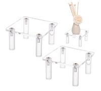 Clear Makeup Display Risers - Clear Acrylic Cake Stand - Square Shape Cosmetics Jewelry Riser Holder