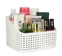Clear Makeup Organiser Box - 5-Compartment Toiletry & Skincare Storage for Vanity, Dressing Table or Sink - Cosmetic Holder for Brushes, Beauty Products & Accessories | Pukkr
