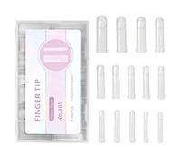 Clear Manicure Extension Tips 140PCS ABS Resin Forms, French Fingertip Press on Set for Home Salon Practice Use ABS Resin Fingertip Extensions Clear Blanks Training Forms Hand Decoration