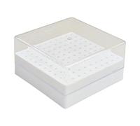 Clear Manicure Storage Box 100 Hole Drill Bit Organized Practical Manicure Case For Nails Technicians