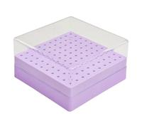 Clear Manicure Storage Box 100 Hole Drill Bit Organized Practical Manicure Case For Nails Technicians Portable Nail Tool Storage Box