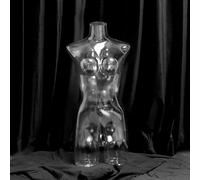 Clear Mannequin Chest Rigid Plastic Manikin, Female Half Body Model Mannequin Torso Bust Dress Form Clothing Bra Display, Hanger Showing Rack ( Color : 82cm (32 1/4") Height )