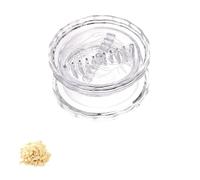 Clear Manual Garlic Twister and Ginger Mincer Tool 2 Pcs Multi-Functional Garlic Crusher and Grinder for Onion Ginger Herbs and Nuts with Easy Clean Designg (2 pcs White)