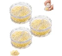 Clear Manual Garlic Twister Multi Functional Mincer Grinder Food Grade Plastic Twist Masher for Onion Ginger Herbs Nuts Impact Resistant Kitchen Gadget Compact Press Tool Home Cooking(3pcs)