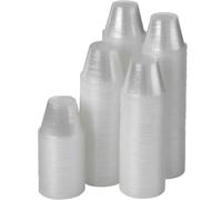 Clear Medicine Cups (1oz) - Pack of 100 - Plastic Disposable Graduated Medicine Cups with Measurements for Medication Arts & Crafts Mouthwash and More
