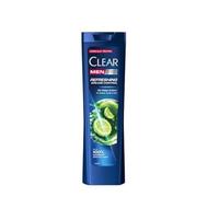 CLEAR Men Refreshing Anti-Dandruff Shampoo 225 ml - Deep Oil & Grease Control Hair Cleanser with Menthol & Citrus Extract, 48 h Fresh Scalp Treatment for Men PACK OF 3
