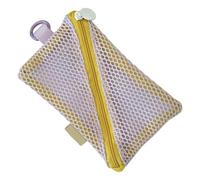 Clear Mesh Makeup Organized Bag Travel Cosmetic Pouches for Women Small Zippers Coin and Toiletry Storage Purple Makeup Organizer