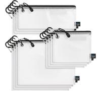 Clear Mesh Zipper Pouches, 12 Pack, 3 Sizes - Cable Organizer & Gear Bags for Tools, Tackle, First Aid, Electronics & Small Tech Storage