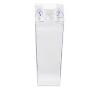 Clear Milk Carton Container | Reusable Coffee Bottle with Square Design - Juice Bottle, Leakproof Carton Shaped Milk Carton Cup for Outdoor Sports, Climbing, Camping