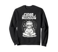 Clear Mission Noisy Mind: Chaotic Focus Anime Doodle Sketch Sweatshirt